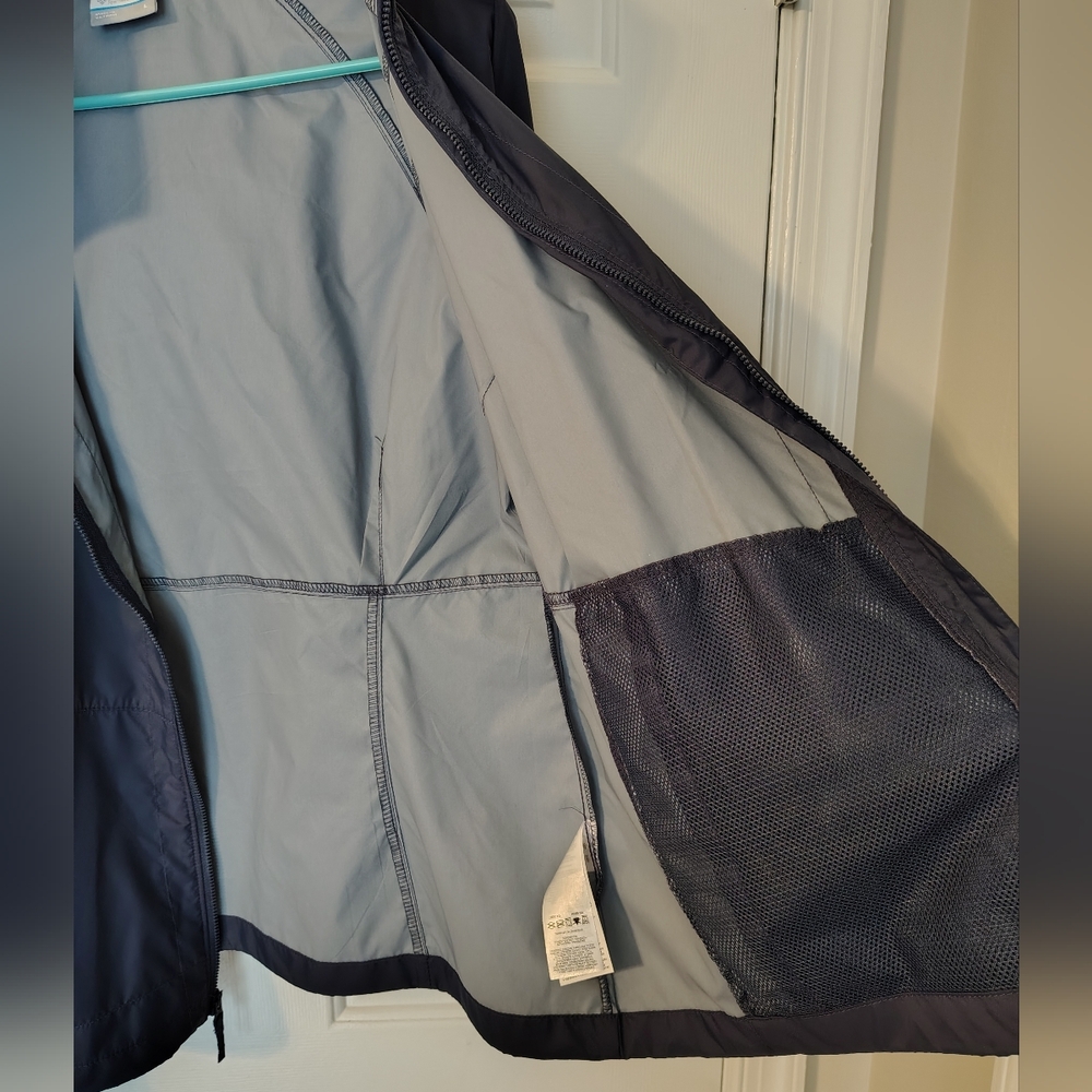 Columbia Windbreaker Jacket With Hood Blue - Picture 7 of 10